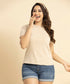 Basic Crew Neck White Dot T-Shirt